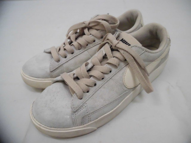 NIKE ナイキ スニーカー BLAZER LOW SD AV9373-002 ブレーザー ロー スウェード アイボリー ライトグレー系 サイズ23cm拍卖