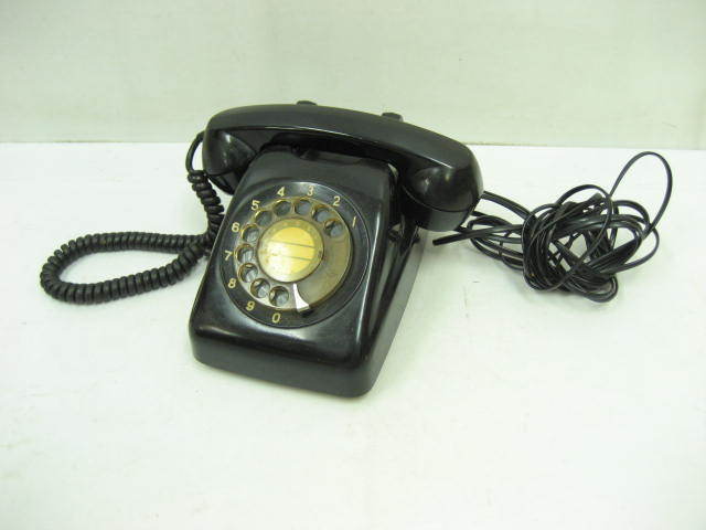 昭和 レトロ 当時物 黒電話 電話機 黒 ブラック拍卖