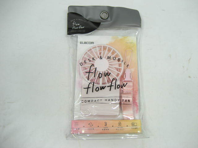 新品 未開封 ELECOM エレコム flow flow flow FAN-U202PN コンパクトハンディファン USB充電 首掛け 扇風機 ミニ ピンク拍卖