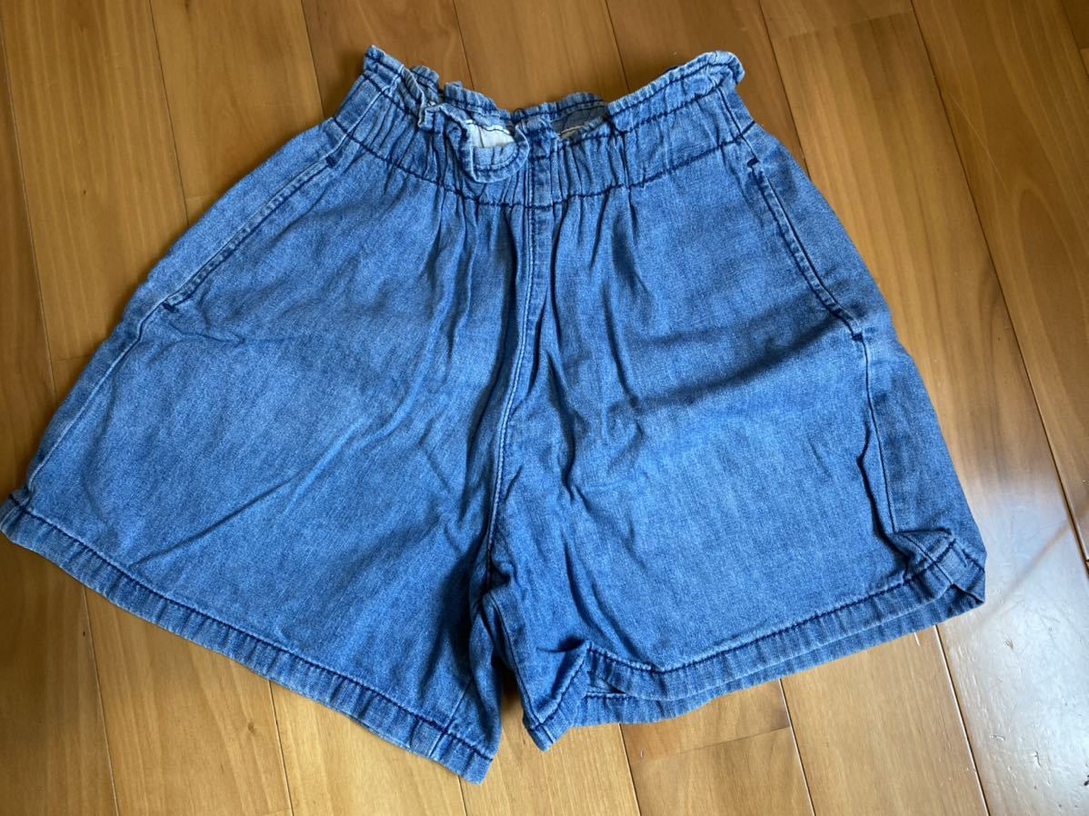 GU ★140cm ショートパンツ デニム 薄手 子供服拍卖