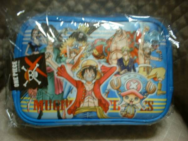 ★ ワンピース ★ スクエアポーチ ★ L★ 新品 ★ 即決 ★ 新世界編 ★ 青 ★拍卖
