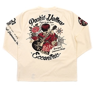 ピークドイエロー/ロンT/白/S/pylt-210/エフ商会/テッドマン/カミナリモータース/エフ商会拍卖