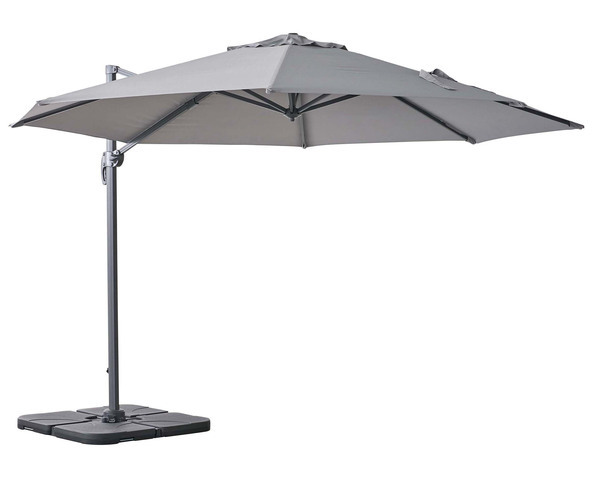 大型ジャンボパラソル グレー色 お庭にあると便利 ベース付き拍卖
