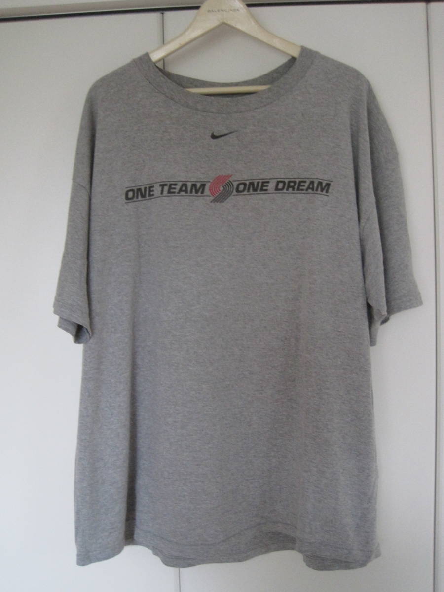 レア 90s 00s NIKE TEAM ナイキ BLAZERS ブレイザーズ ONE TEAM ONE DREAM Tシャツ バスケット L拍卖