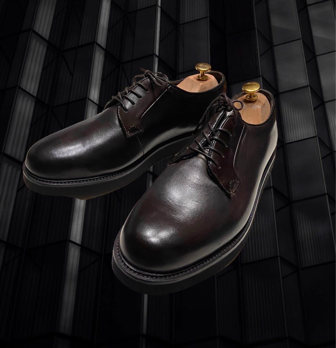 アーバンリサーチ ドアーズ URBAN RESEARCH DOORS プレーントゥ ビジネスシューズ レザーシューズ★8.5 26.5サイズ★ダークブラウン★拍卖