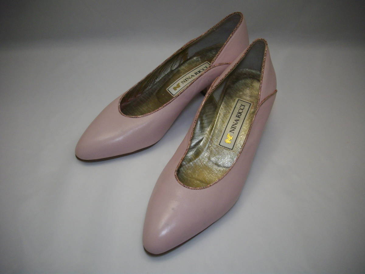 NINA RICCI ニナリッチ パンプス ピンク サイズ 35( 22cm) ヒール 約5cm 拍卖