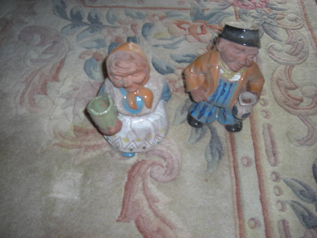 陶器 人形 ボブおじさん ステラおばさん 古物 koltutou 拍卖