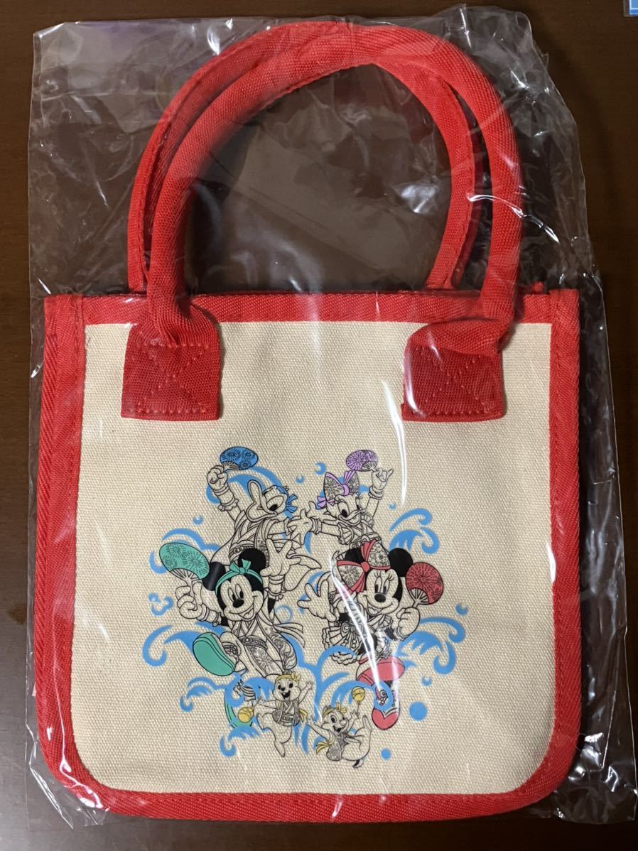送料無料 スクエアミニトートバッグ ミッキー&フレンズ ディズニー Happyくじ Summer Festival 2022 DISNEY 一番くじ拍卖