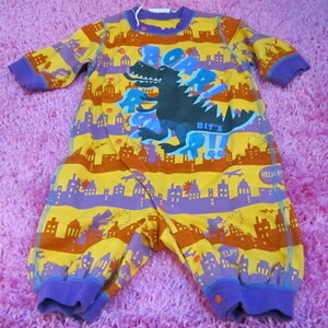 ☆【郵便(クリックポスト)対応】訳あり BIT'Z(ビッツ)ベビー 怪獣柄 ロンパス 50-70cm (49-7267)拍卖