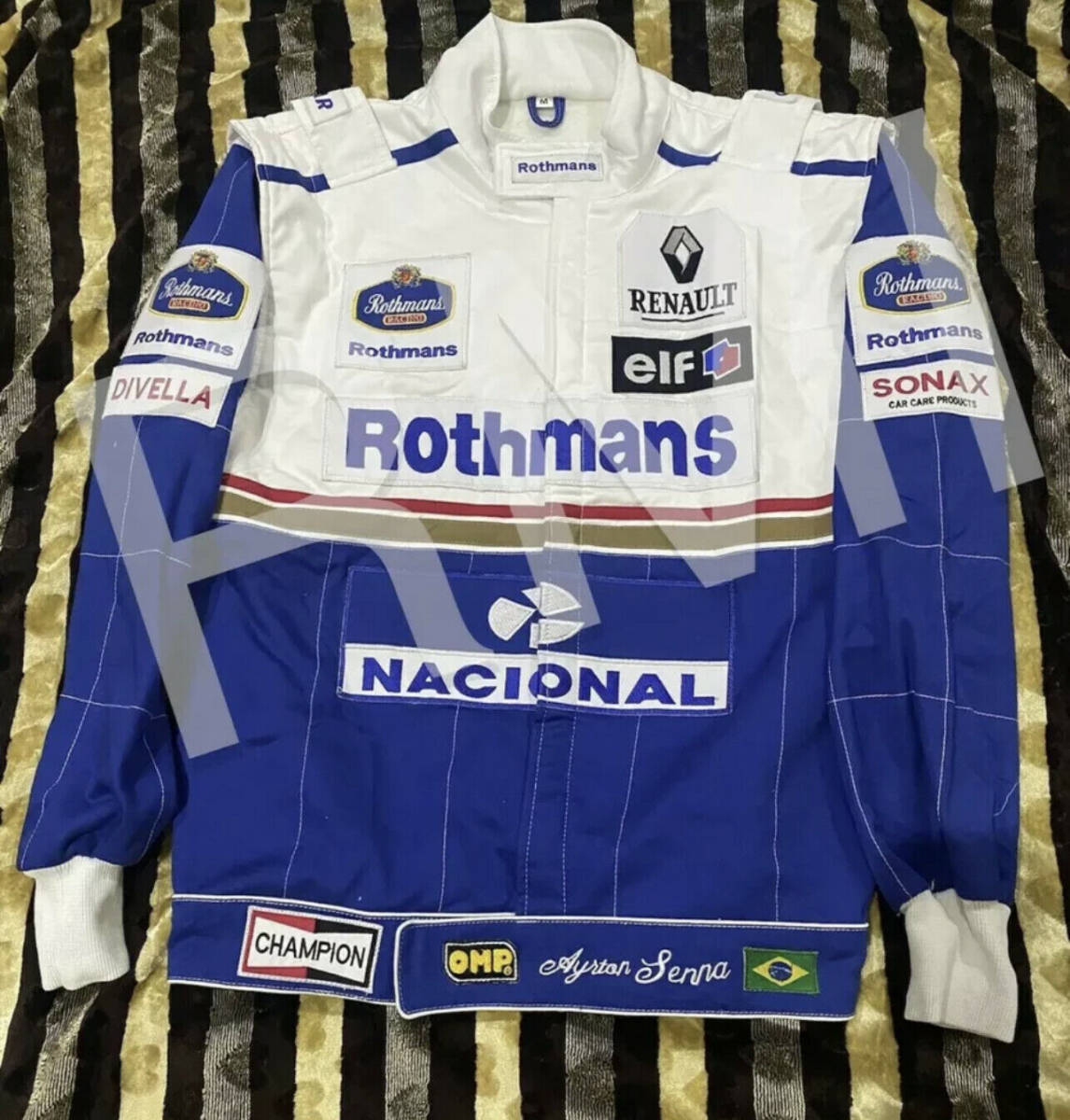 海外 送料込み 高品質 アイルトン・セナ F1 Ayrton Senna Rothman レーシングジャケット サイズ各種 レプリカ 504拍卖