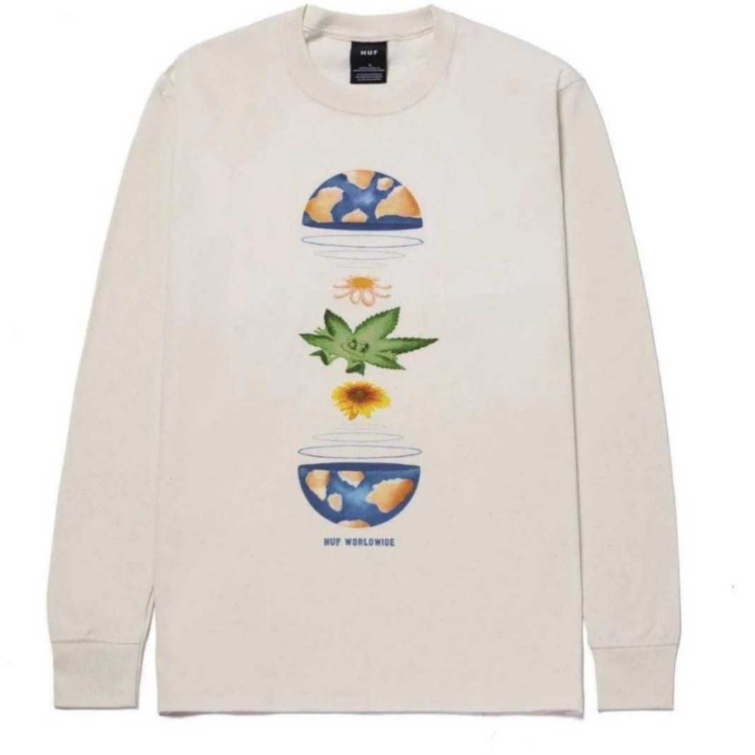 【M】HUF ハフ/長袖Tシャツ/WE ARE THE WORLD/ナチュラル拍卖