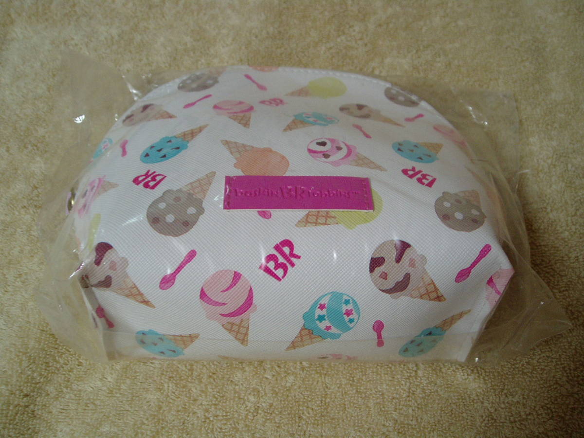 未使用【サーティワン】オリジナルポーチ(白)18㎝×18㎝×7㎝ 非売品拍卖