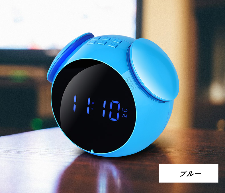 新品 置時計 ワイヤレススピーカー 目覚まし時計 アラーム スピーカー bluetooth ポータブルスピーカー mp3再生 AUXケーブル再生拍卖