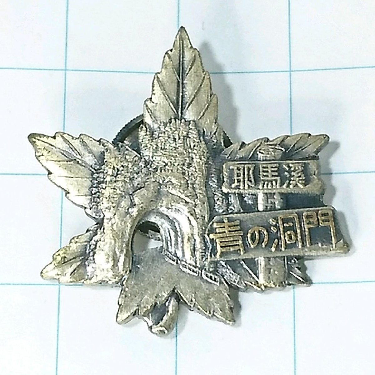 送料無料)耶馬渓 青の洞門 昭和レトロ ご当地 観光地 登山 山登り 旅行 記念 山バッジ ピンバッジ PINS ピンズ A10733拍卖