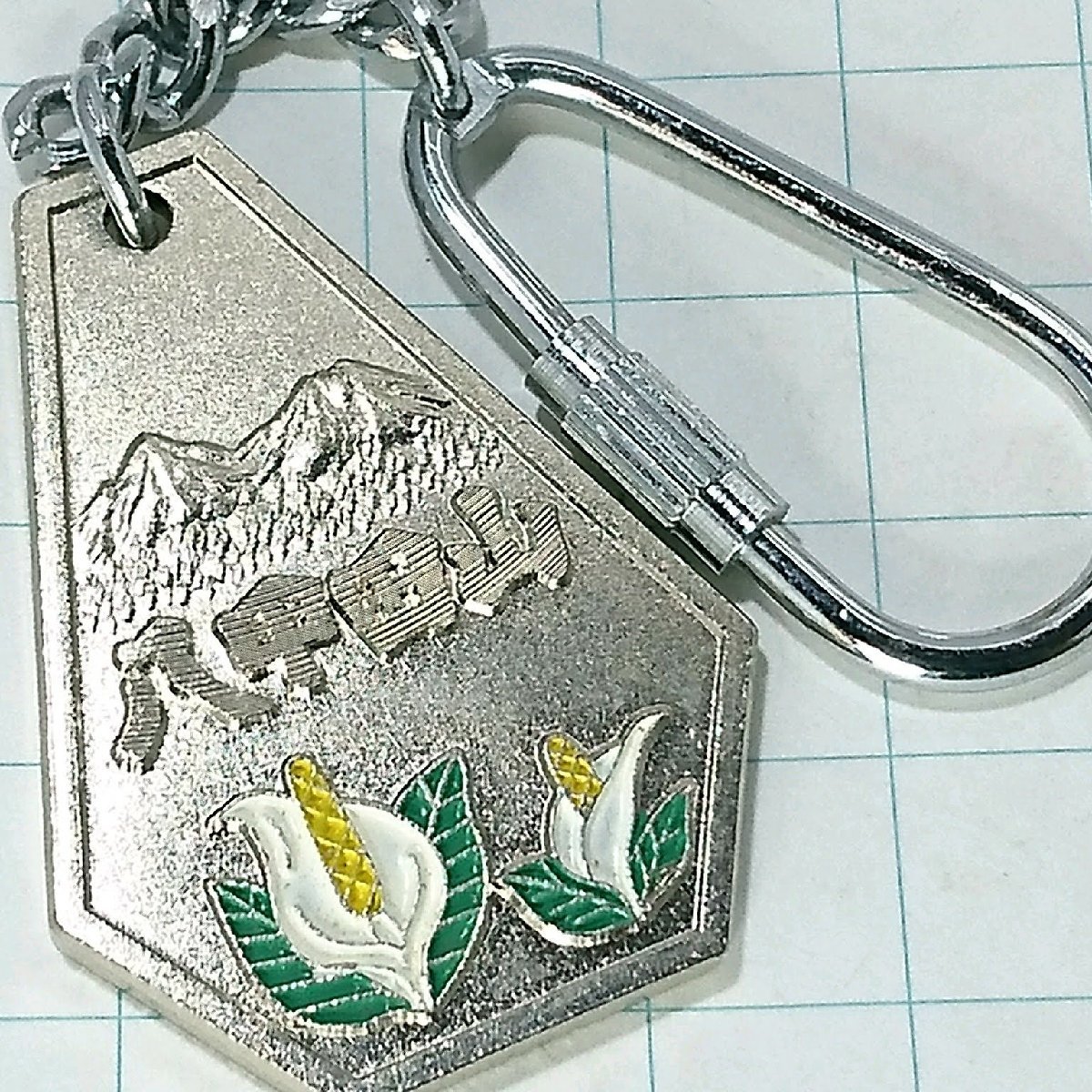 送料無料)八甲田山 昭和レトロ 観光地 登山 山登り 旅行 記念 キーホルダ A11068拍卖
