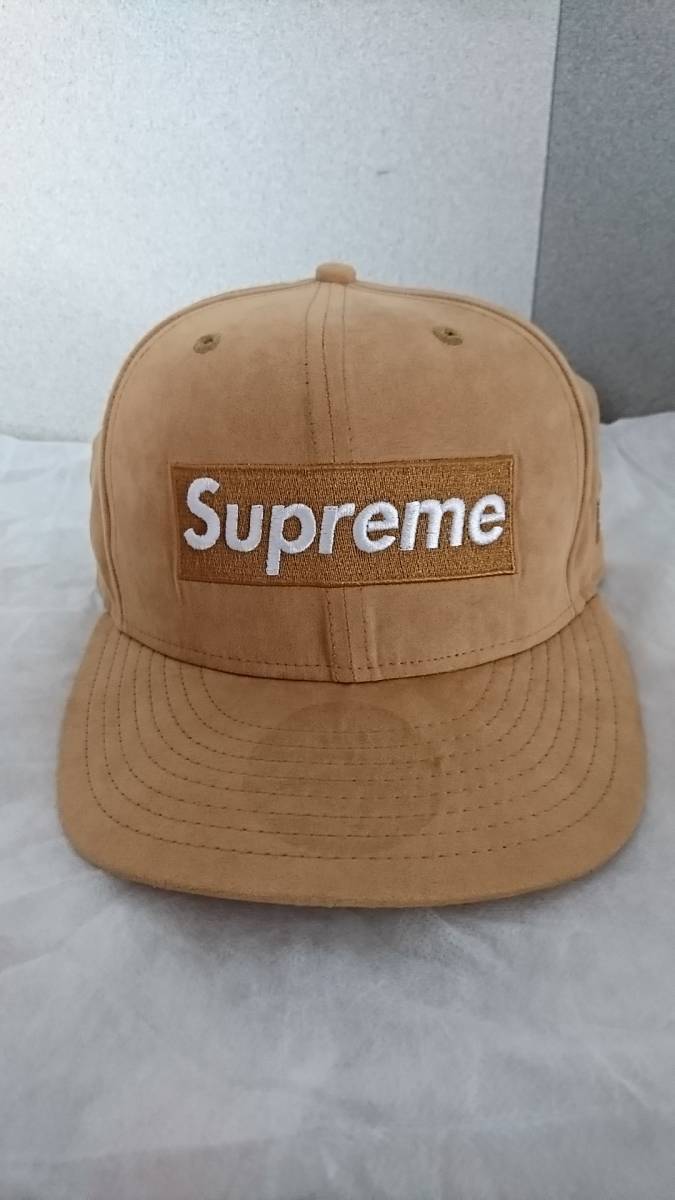 supreme box logo new era cap 7 3/8 58.7cm シュプリーム ボックス ロゴ ニュー エラ キャップ 帽子 brown ブラウン系拍卖