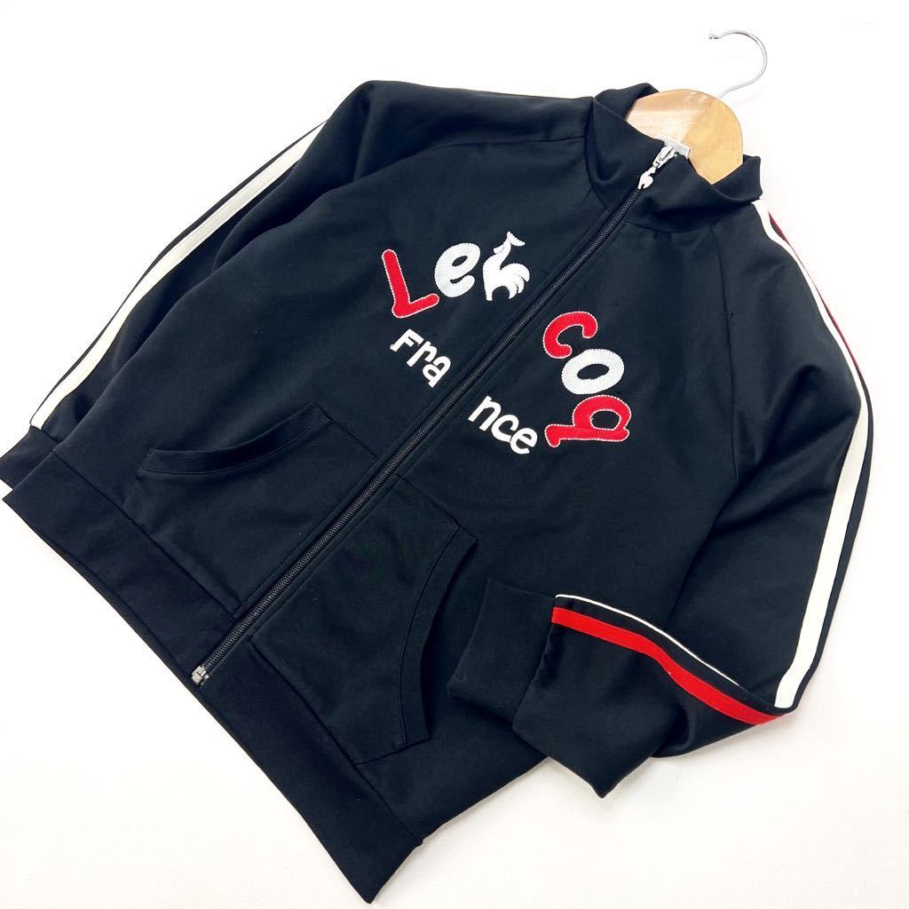 ルコック スポティフ ゴルフ ☆ le coq sportif GOLF キッズ ジャージ トラックジャケット 150 サイズ ブラック 着回し抜群♪■AK212拍卖