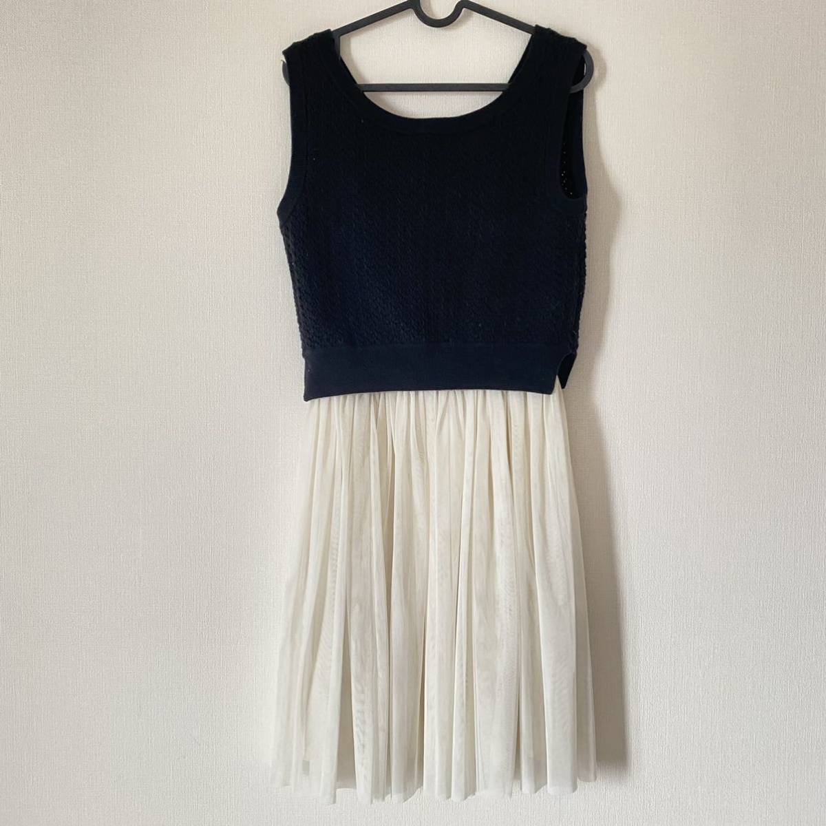 Lilidia リリディア チュールワンピース ニットベストセット拍卖