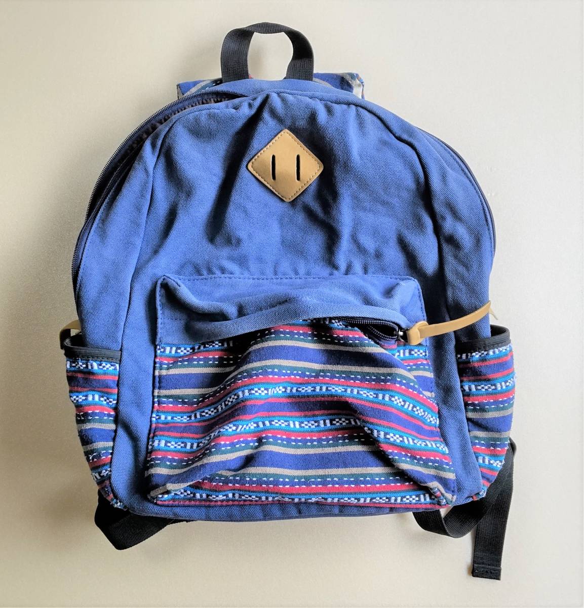 メーカー不明 リュック 薄いネイビー 紺 アウトドア キャンプ 拍卖