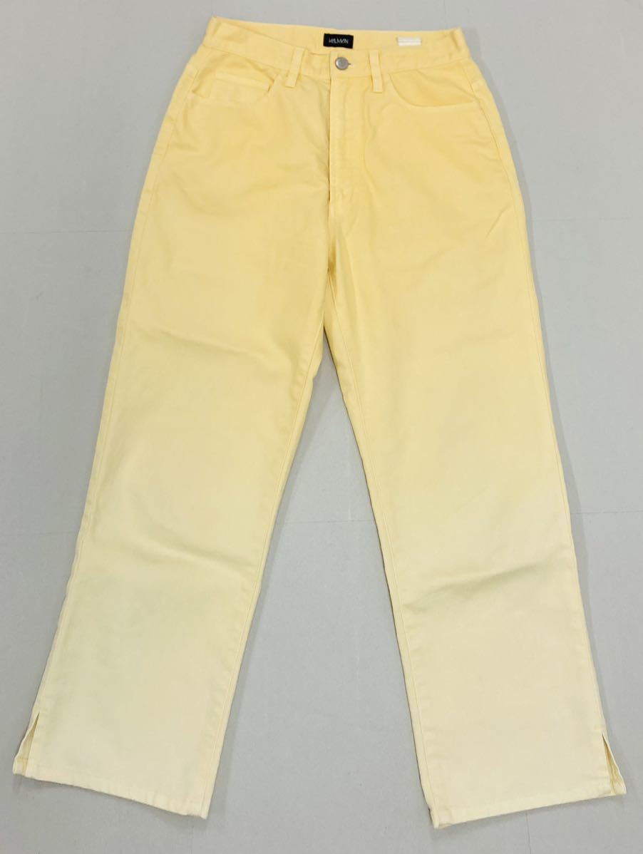 Gパン デニム 黄色グラデーション 七部丈 おしゃれパンツ ボトル M拍卖