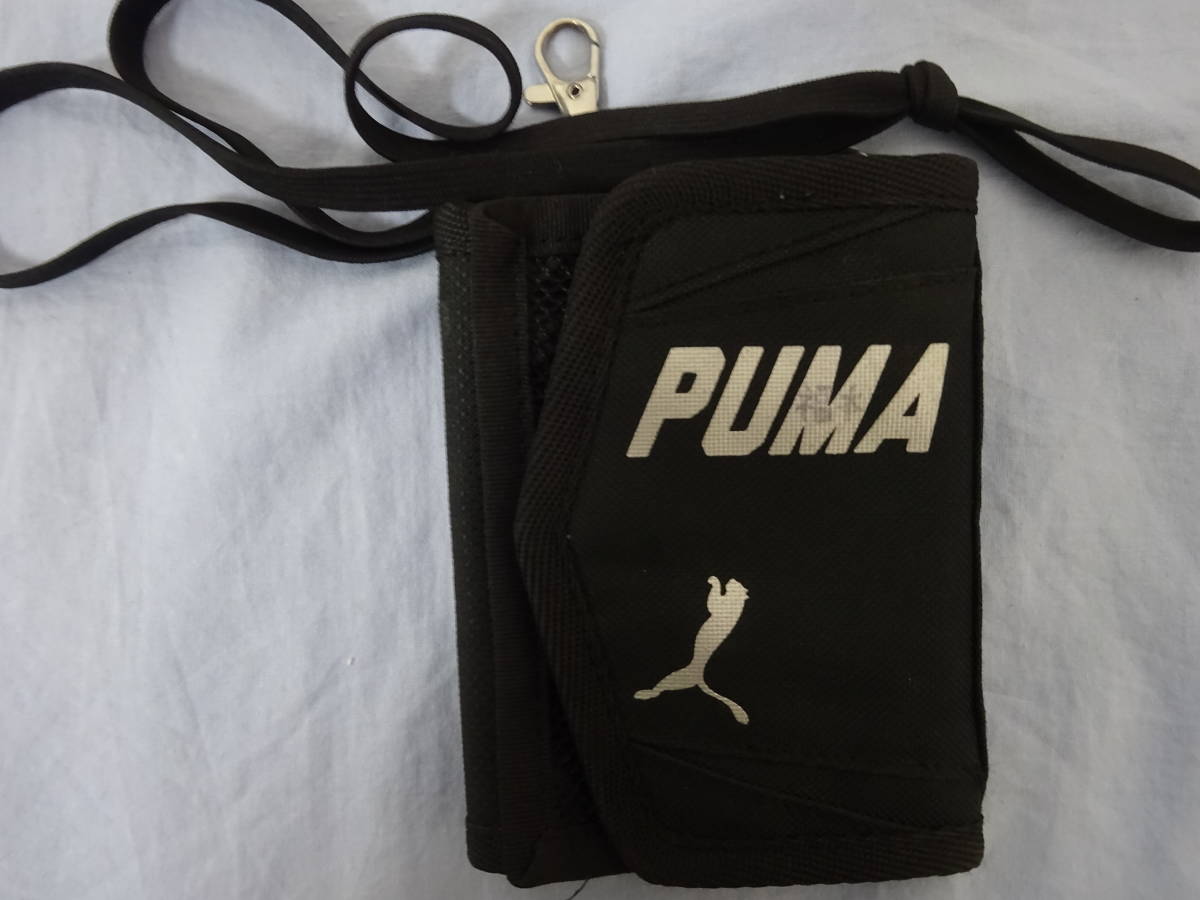 (D-え-42)プーマ 3つ折財布 ブラック PUMA 黒色 中古拍卖