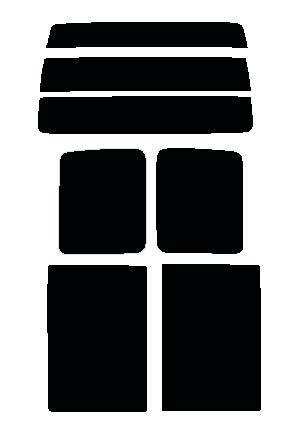 ダークスモーク 13% 極厚 2層構造フィルム ハイゼット S320V・S330V カット済みカーフィルム リヤーセット拍卖