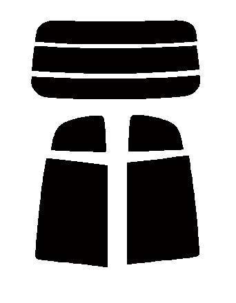 スーパーブラック 5% 2層構造フィルム プレオ 5ドア L275 L285 カット済みカーフィルム リヤーセット 拍卖