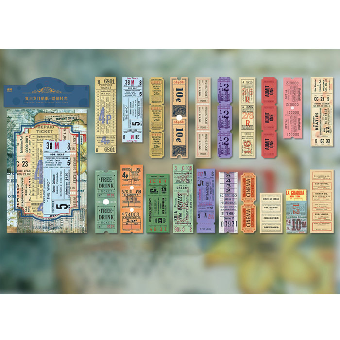 40枚 シール アンティーク ビンテージ デコ コラージュ レトロ 0606-1拍卖