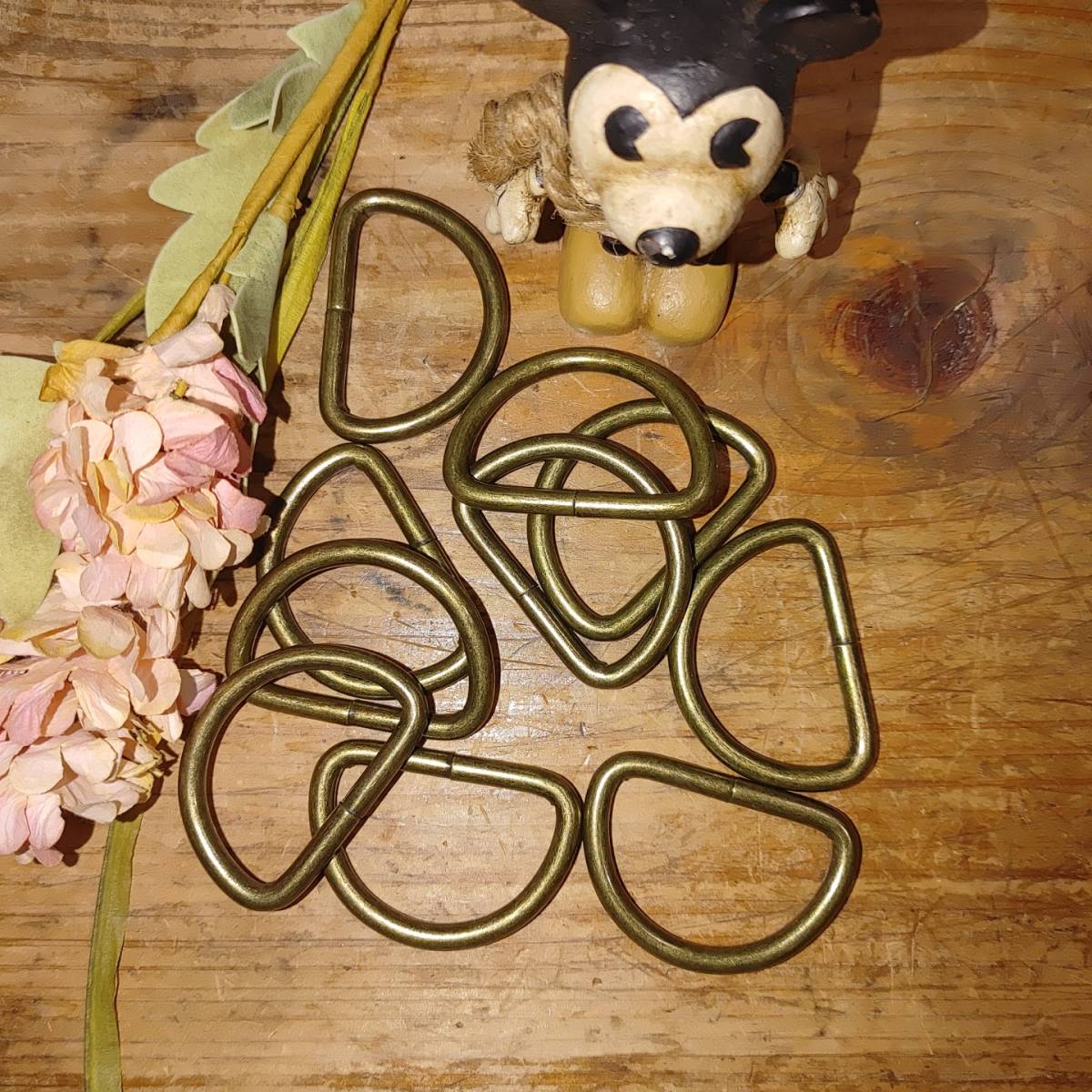 線径太めのDカン 32mm アンティークゴールド 10個セット拍卖