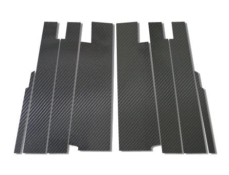 【送料無料】ハセプロ カーボンピラー(バイザーカットタイプ/CPH-V9) ブラック/8Pセット★ステップワゴン RG3/RG4 (H17/5~H21/10)拍卖