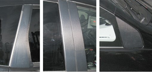 【送料無料】ハセプロ カーボンピラー(ノーマルカットタイプ/CPH-F42) ブラック/8Pセット★フィットハイブリッド GP1 (H22/10~H25/9)拍卖