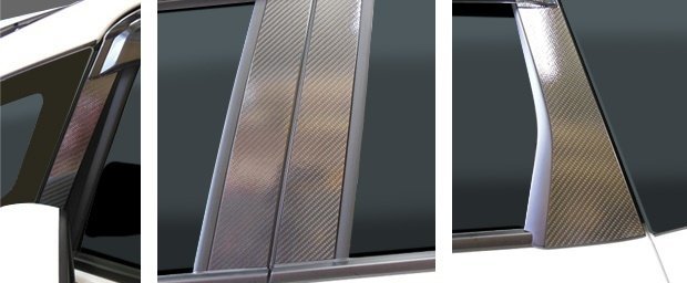 【送料無料】ハセプロ カーボンピラー(ノーマルカットタイプ/CPH-61GU) ガンメタ/8Pセット★シャトル GP7/GP8 (H27/5~)拍卖