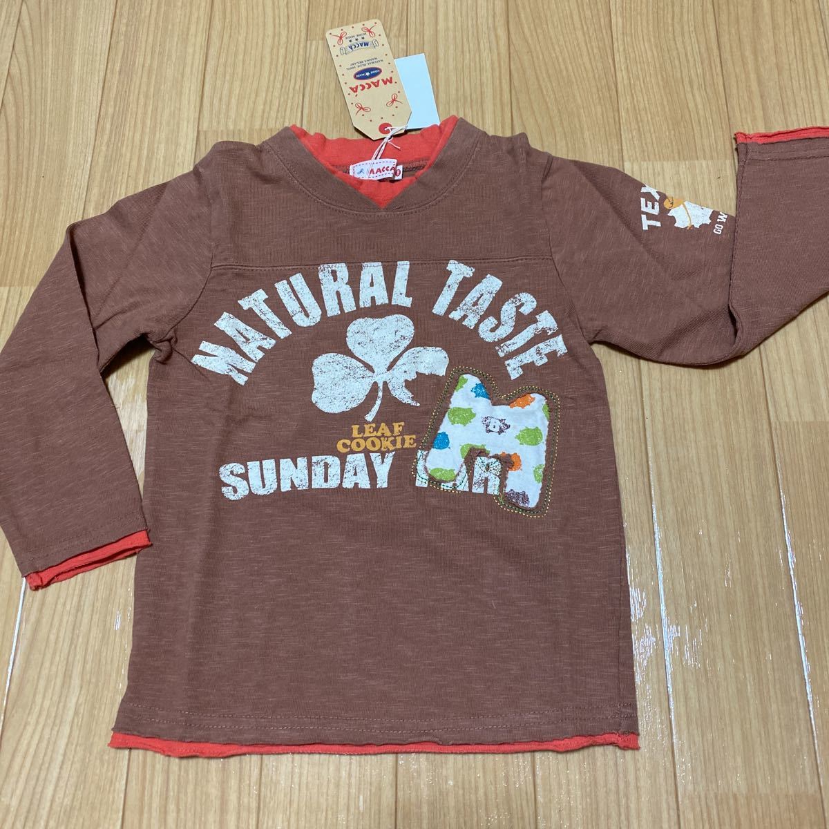 SALE ロンT祭り 即決 新品 マッカ 長袖Tシャツ 100 ブラウン拍卖