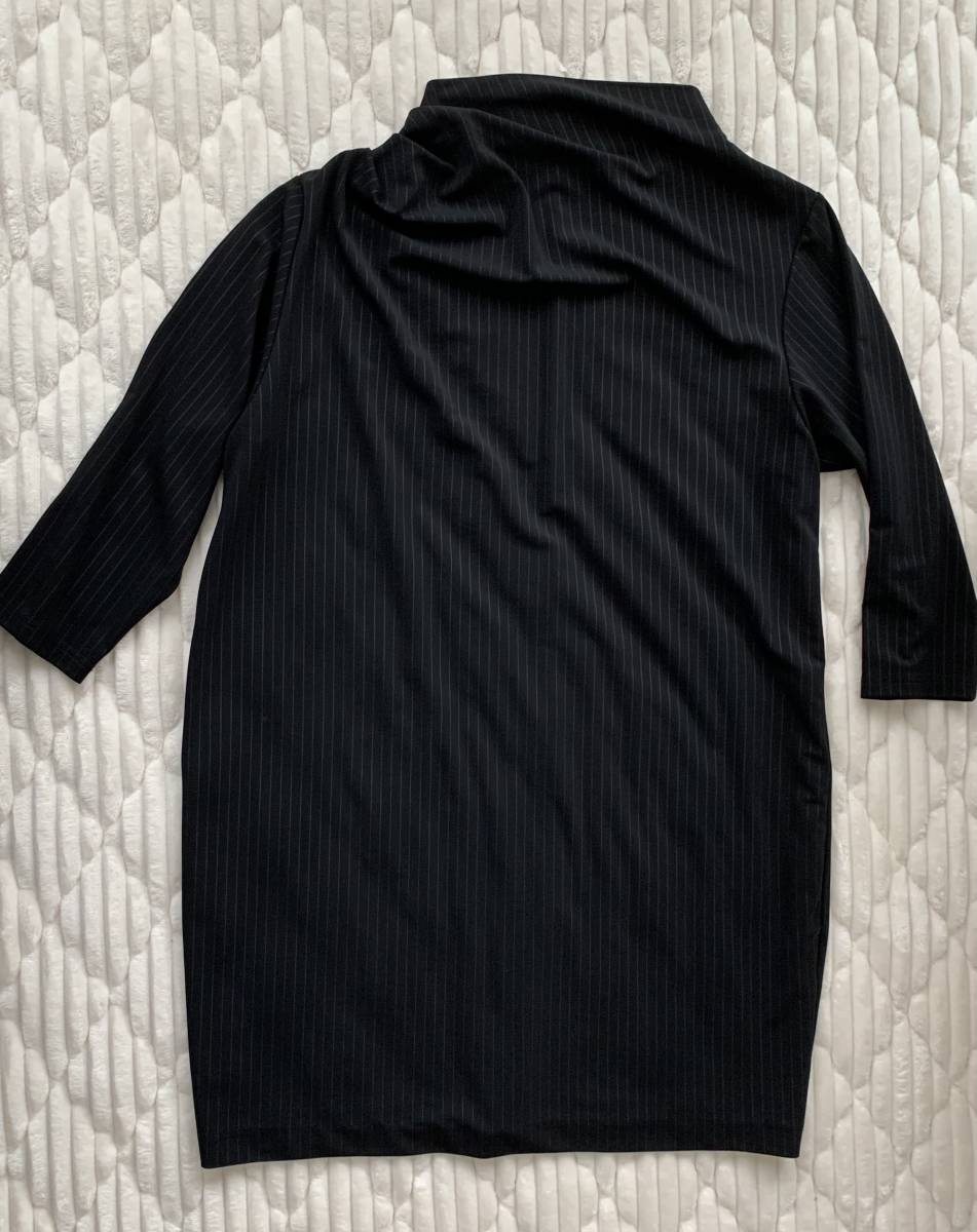 リッシュユー RICHEYOU ボトルネック チュニック ブラック系 大きいサイズ 5L拍卖