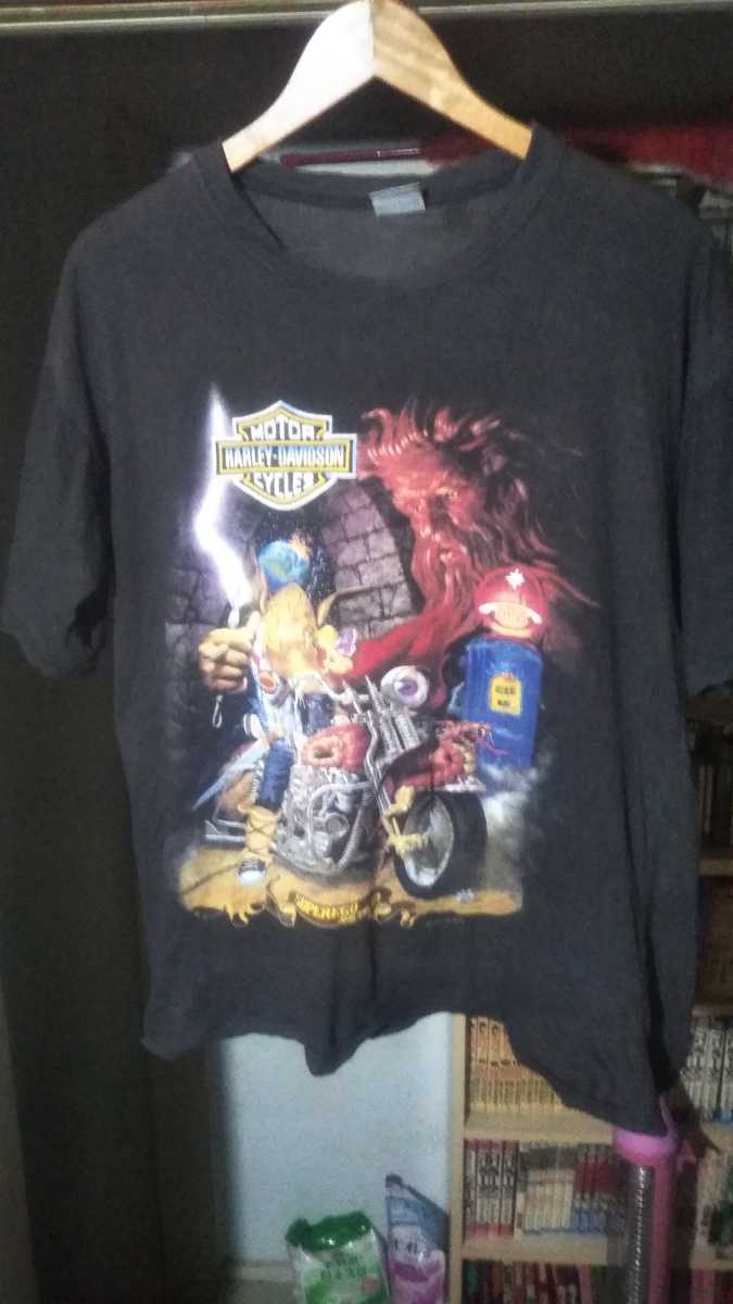 ハーレーダビッドソン Tシャツ ハーレー レア ヴィンテージ オールド Supreme パンク HARLEY DAVIDSON 3D アンダー ナイン 拍卖