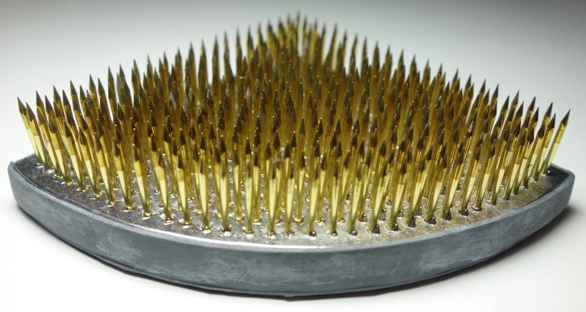 平成早期 華道具 高級剣山 特製 銀杏形 未使用拍卖