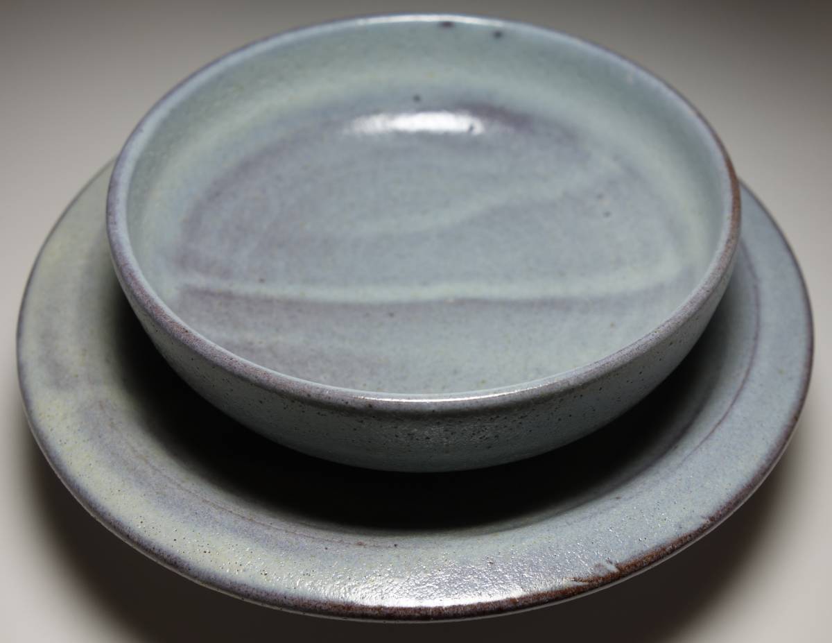 細川藩好み The Best:倣宋朝期汝窯(Ru ware) 蛇の目 高級碗皿セット 五徳 小代焼拍卖