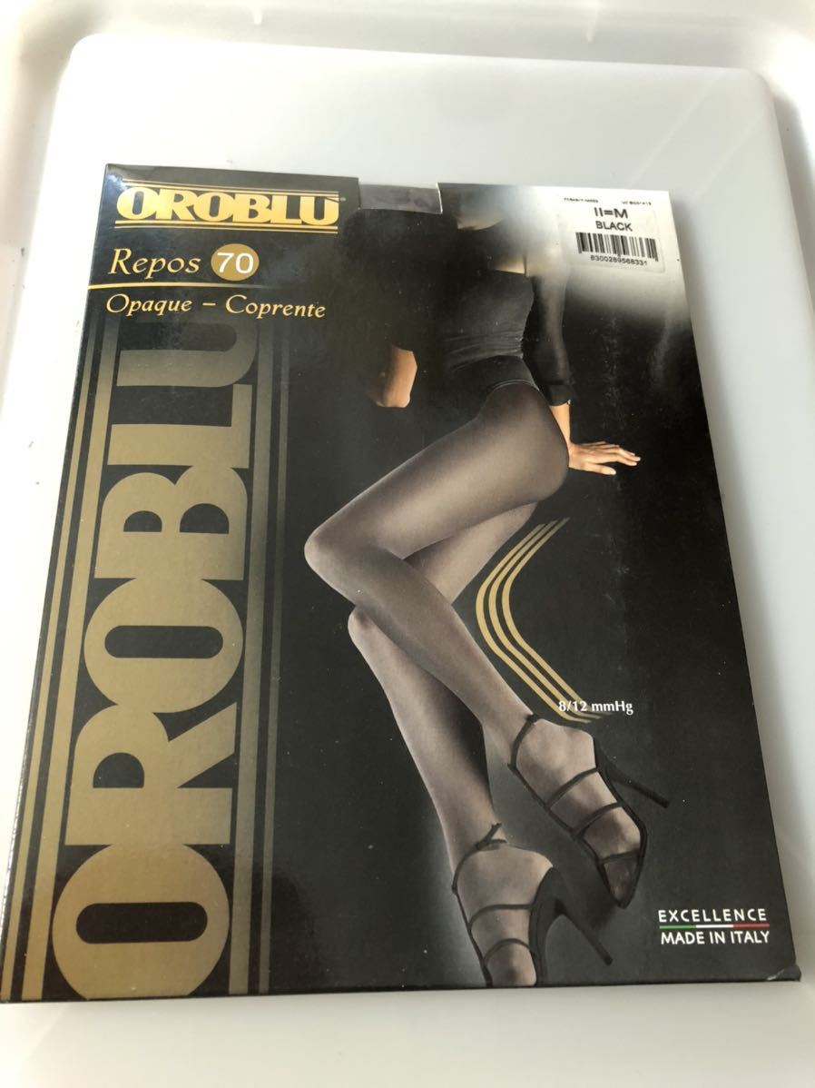 【送料無料】 OROBLU repos70 opaque - coprente M black 70デニール タイツ拍卖