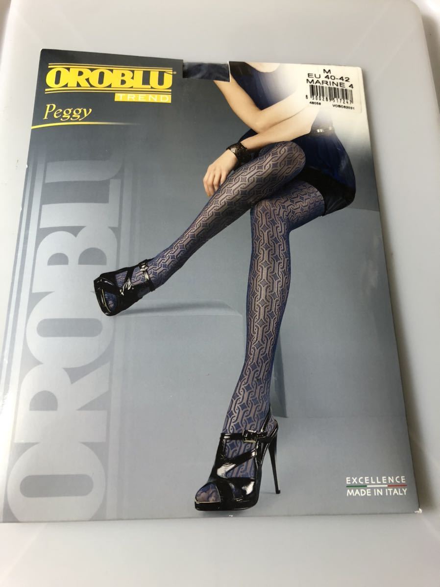 【送料無料】 OROBLU trend peggy M eu 40-42 marine 20デニール パンスト パンティストッキング 青 ブルー拍卖