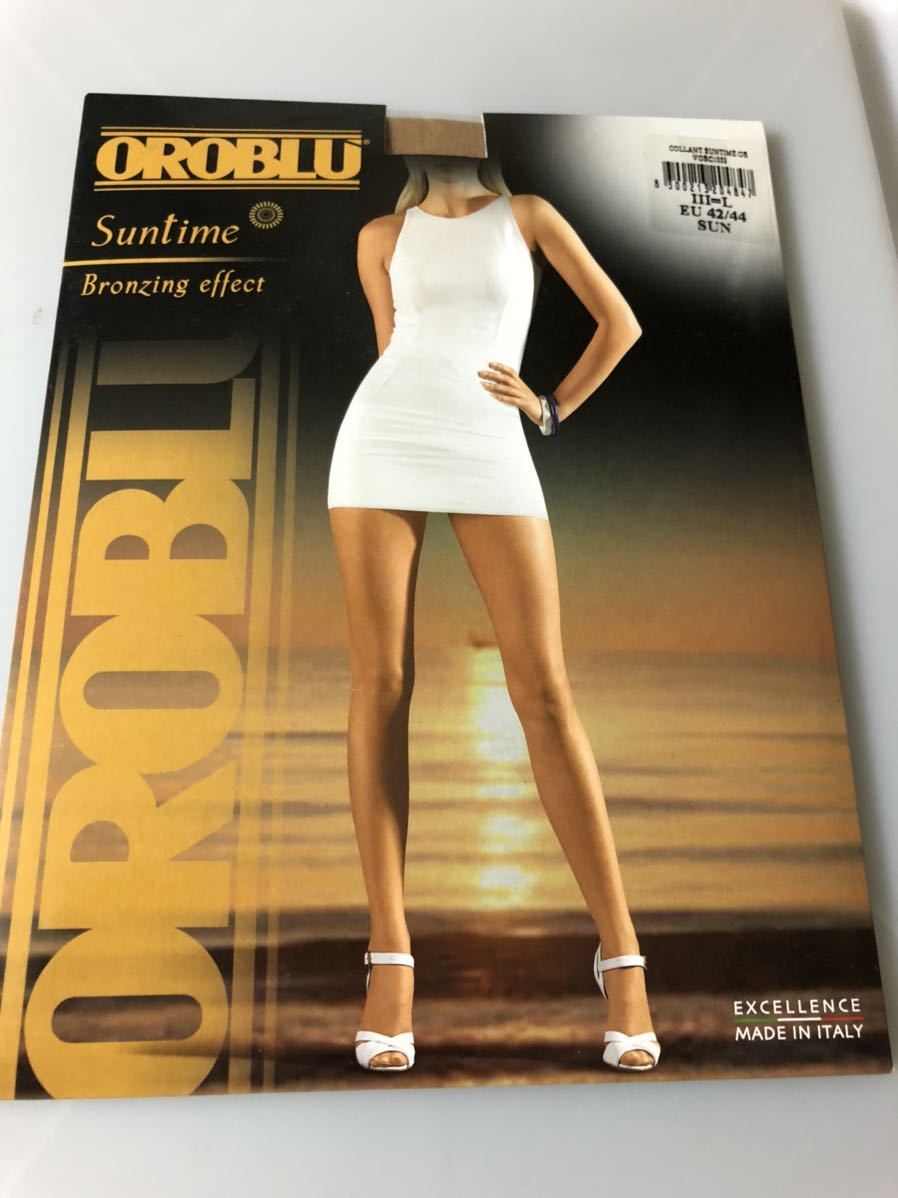 【送料無料】 OROBLU suntime bronzing effect L eu 42/44 sun 15デニール パンスト パンティストッキング panty stocking拍卖