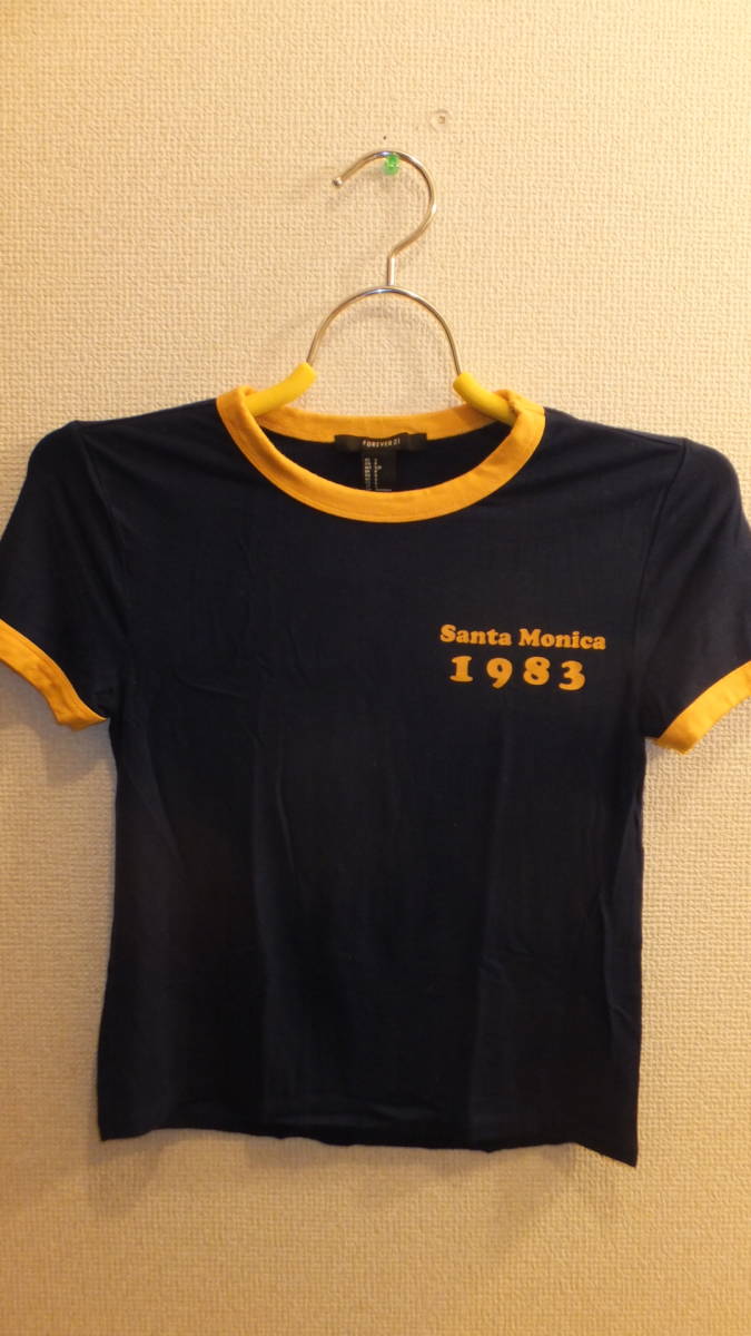 ★FOREVER21★Ladies tops Size S フォーエバー21 レディーストップスサイズS USED IN JAPAN 紺色 Tee拍卖