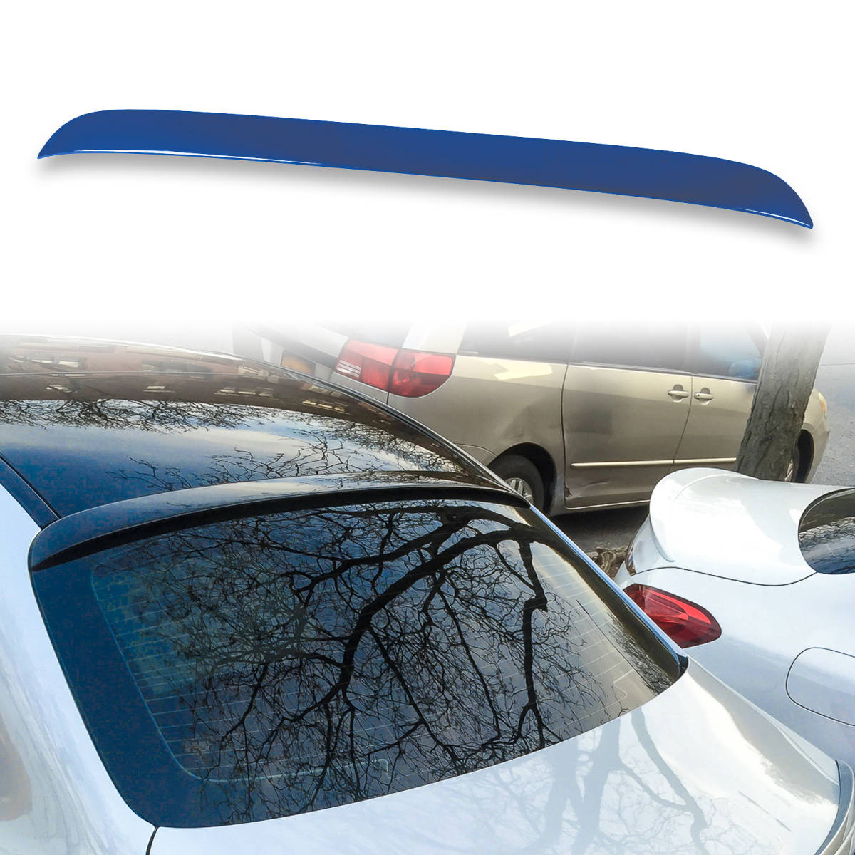 純正色塗装済 ABS製 リアルーフスポイラー メルセデスベンツ用 Cクラス W205 セダン ポン付け カラーコード:890 QRS-46142拍卖