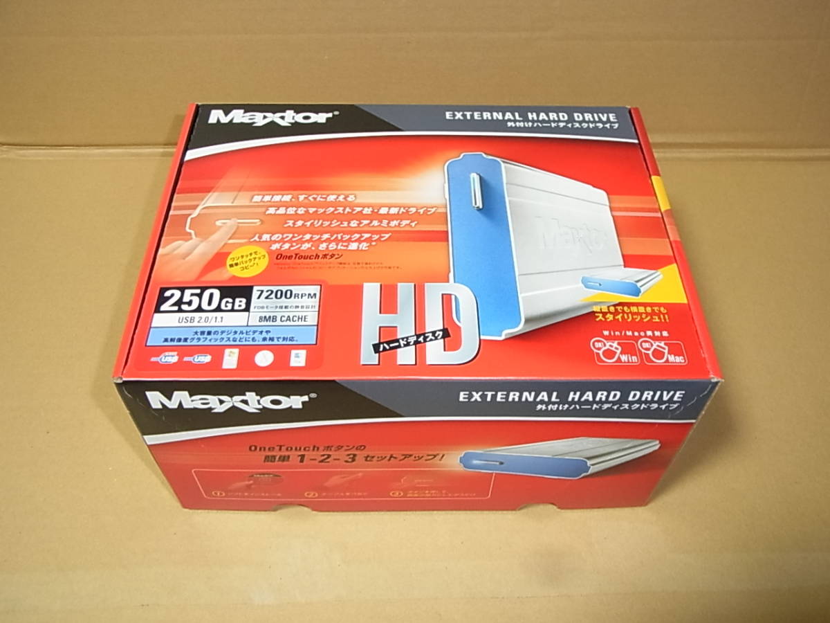 ■未使用■Maxtor OneTouch 250GB USB2.0/USB1.1 外付けHDD A30E250 (BX061)拍卖