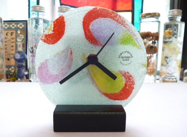 β Venetian murano glass ベネチアングラス 置時計 掛時計β ムラーノ ベネチアンガラス 時計 ヴェネチアン 置き時計 ベネチアン 掛け時計拍卖