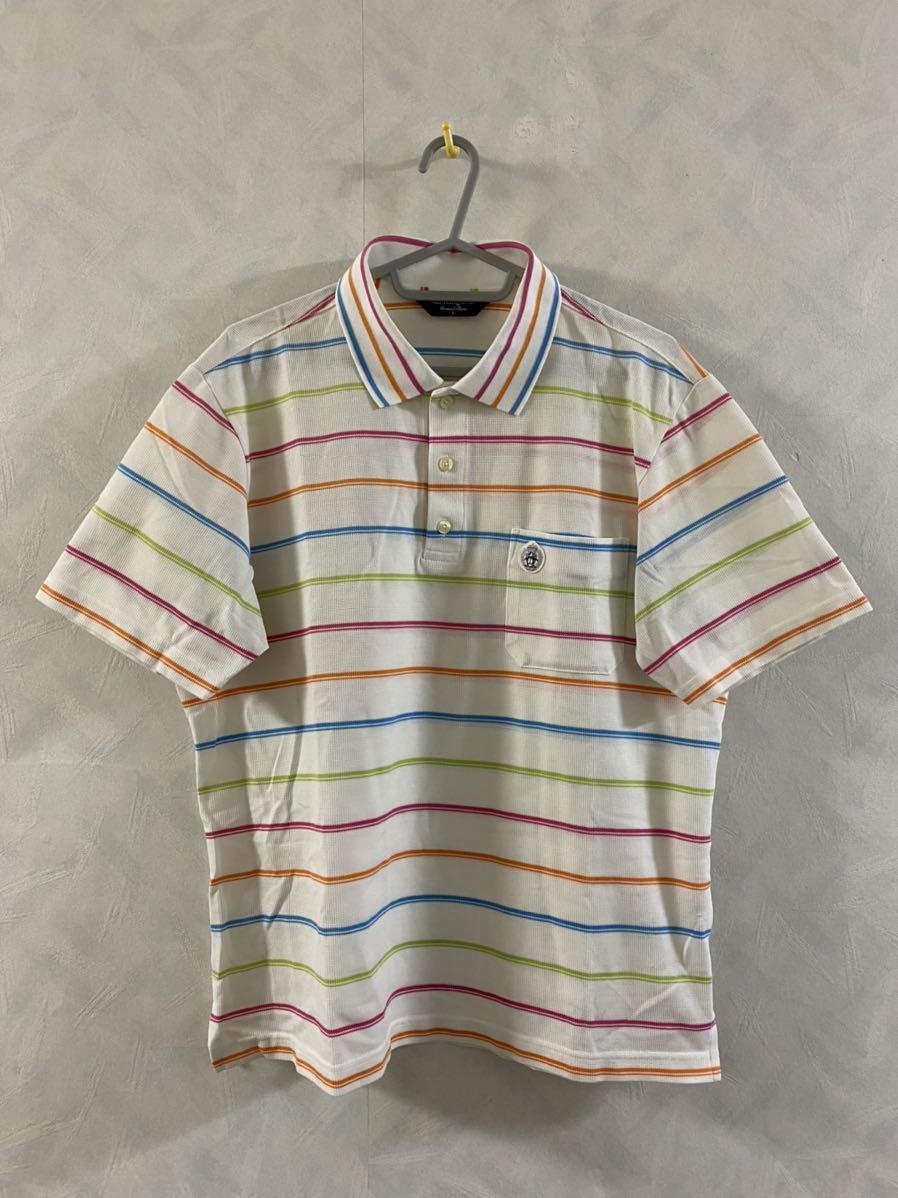 Munsingwear ポロシャツ サイズL メンズ ボーダー マンシングウェア GOLF ゴルフ拍卖