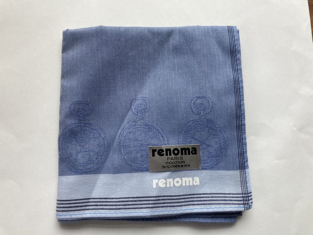 【新品】 renoma PARIS レノマ 綿100% ハンカチ 拍卖