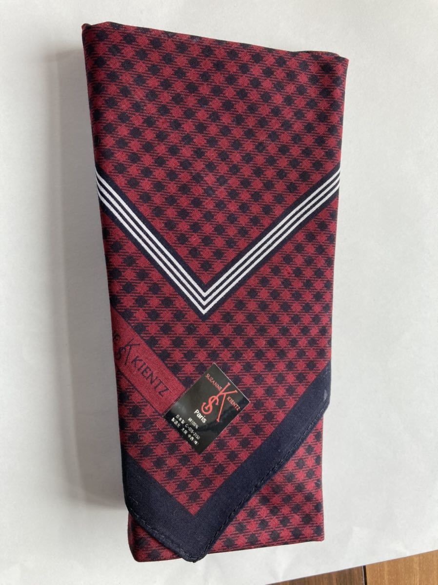 【新品】suzanne kientz ハンカチ レッド拍卖