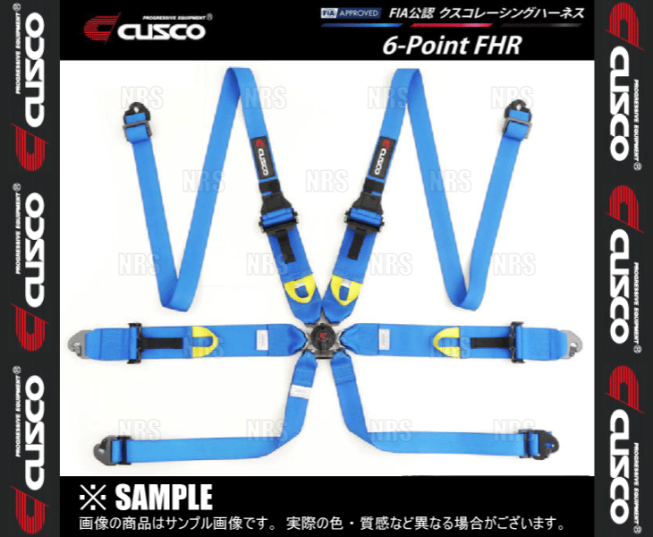 CUSCO クスコ レーシングハーネス 6-Point FHR (6点式 FHRデバイス専用モデル) ブルー (00B-CRH-N6HBL拍卖