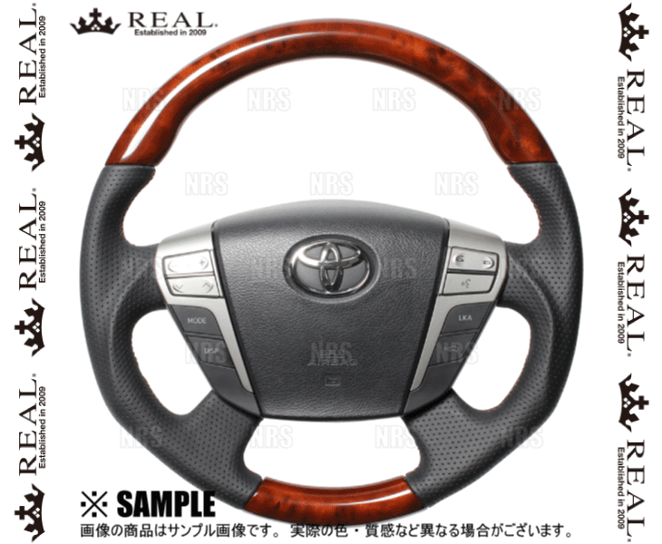 REAL レアル オリジナル (ミディアムブラウンウッド/ブラウンユーロステッチ) ヴェルファイア ハイブリッド ATH20W 11/11~ (H20-BRW-BR拍卖