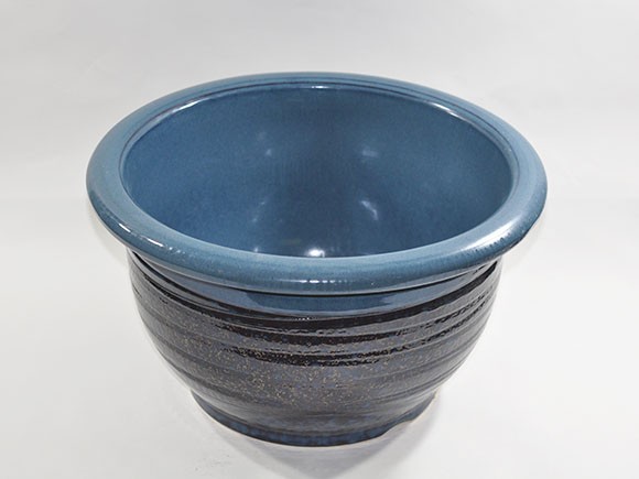 睡蓮鉢 めだか鉢 信楽焼 生子千段水鉢 13号サイズ 自然 水辺 水盤 水ばん 花器 水鉢 めだか 金魚 水生植物 陶器鉢 睡蓮 池 ビオトープ拍卖